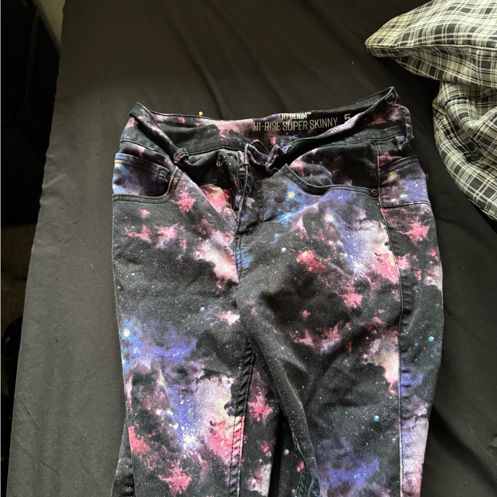 Hot Topic Galaxy Print Skinny Jeans